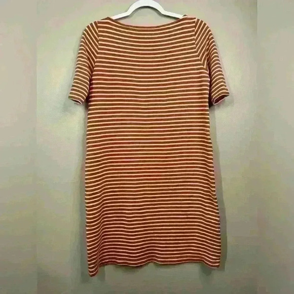 π₯ Fossil Addison burnt Orange Stripe knit Dress Size medium casual school summer - Picture 5 of 13